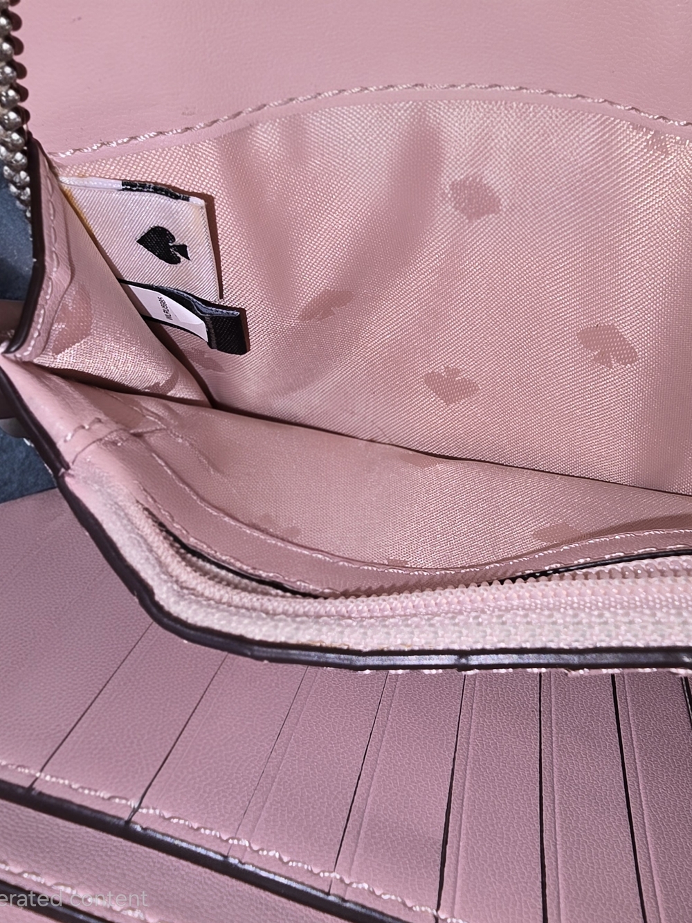 Kate Spade Pink & White Leather Crossbody Wallet Spring colors - Picture 7 of 12